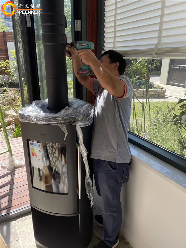 平客壁爐揚州山河園別墅丹麥Morso 8893真火壁爐安裝.jpg