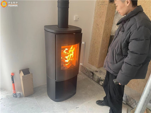 鎮江江南岸別墅丹麥進口壁爐Morso 8893安裝.jpg