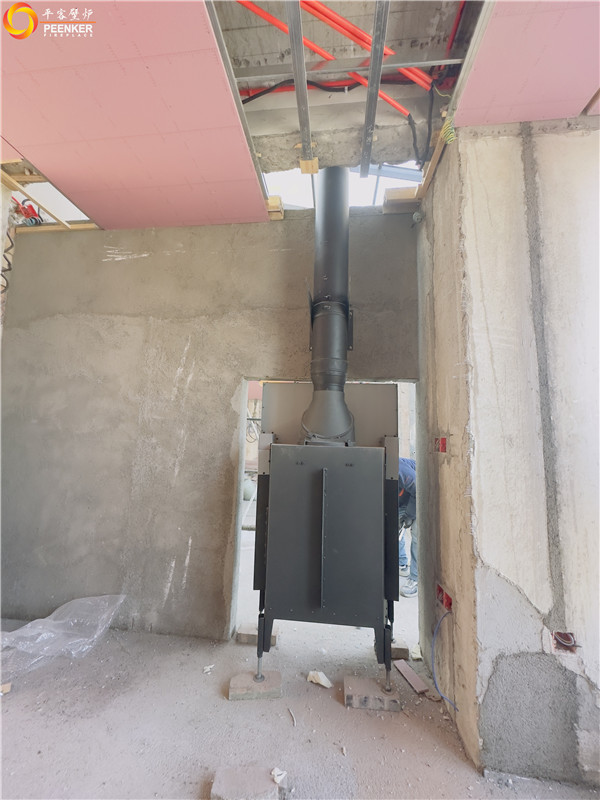 平客壁爐 | 義烏綠城高層頂樓陽光房丹麥Morso S101-12安裝.jpg