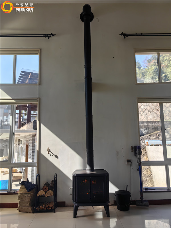平客壁爐 | 杭州臨安別墅丹麥Morso3640對流型火爐安裝.jpg
