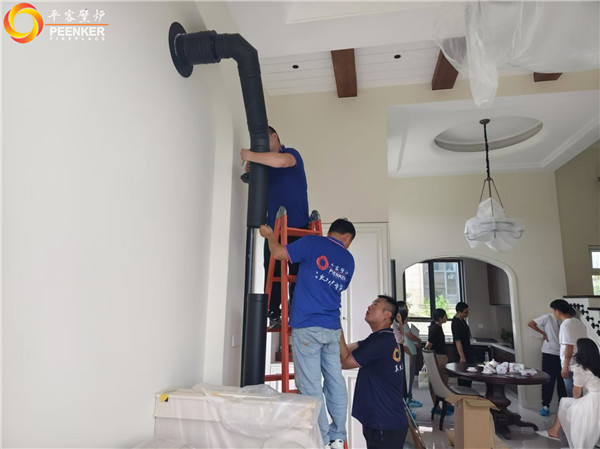 鞍山鳴月苑別墅丹麥Aduro A9.1進口壁爐安裝.jpg