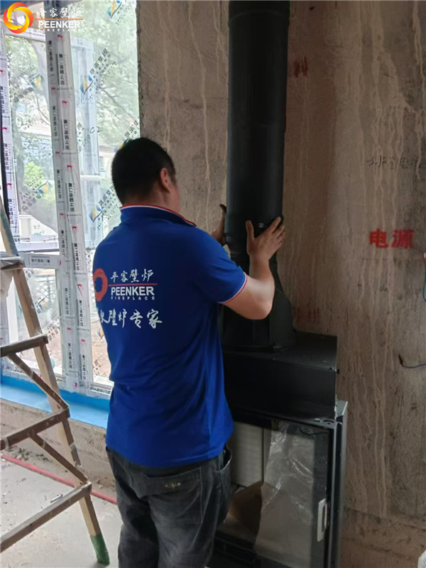 長沙爵世名邸丹麥Morso S101-11嵌入壁爐安裝.jpg