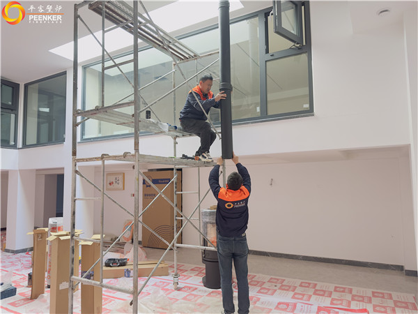 平客壁爐東營(yíng)海欣盈園地下室丹麥Morso 7943火爐安裝.jpg