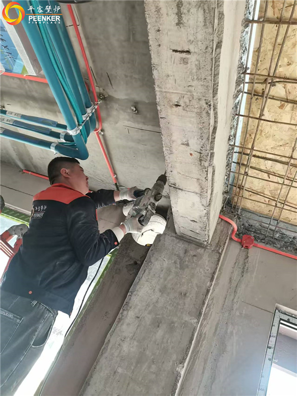 宜興陽羨美廬翰墨軒丹麥Morso S101-11壁爐安裝.jpg