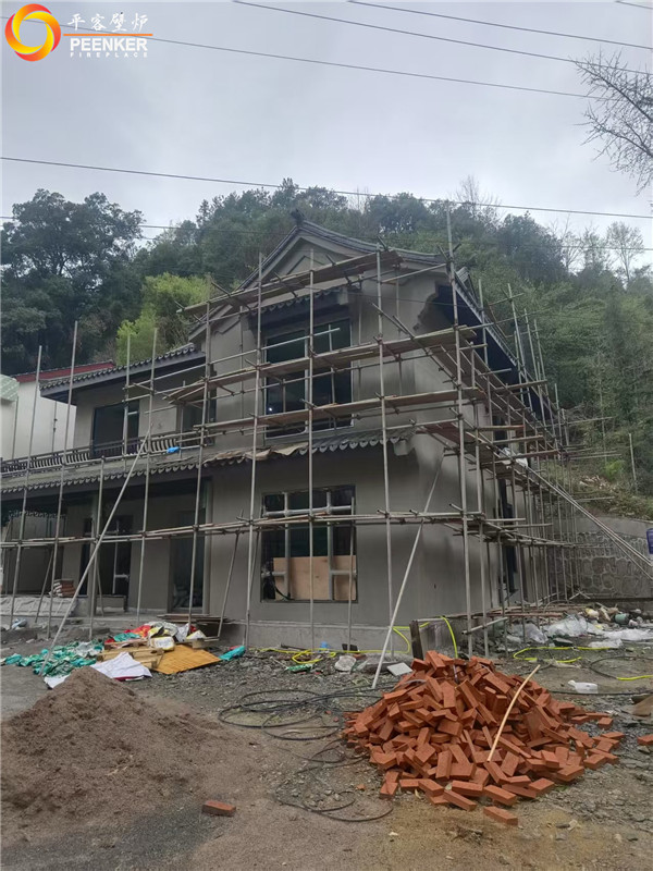 常德石門自建別墅丹麥Morso 3640鑄鐵火爐安裝.jpg