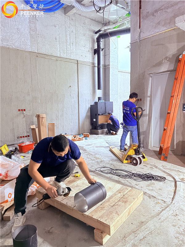 淮南沁園春曉別墅法國TOTEM H901壁爐安裝.jpg