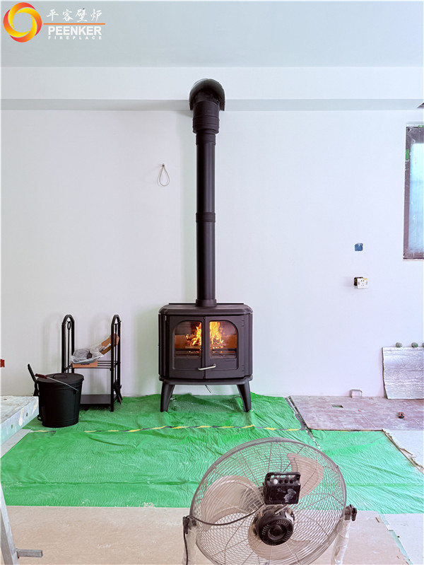 上海蘭喬別墅丹麥Morso 3640鑄鐵火爐安裝.jpg