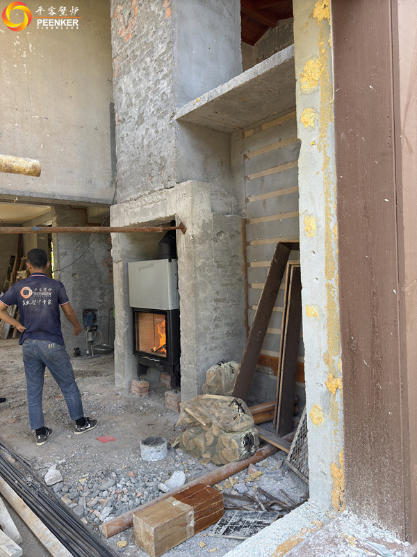 張家口原鄉美麗堅別墅丹麥Morso S101-12壁爐安裝.jpg