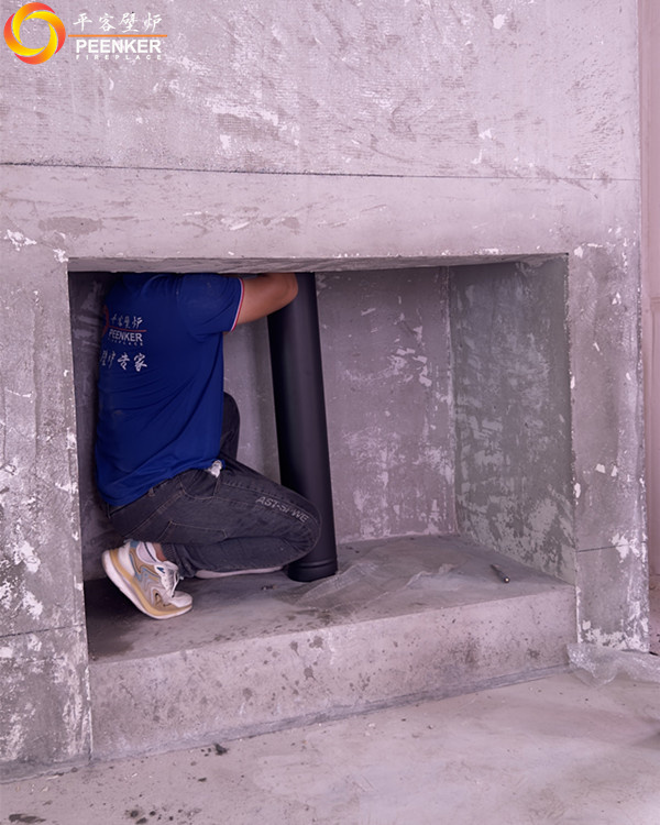 鎮江紫金7號丹麥Morso 5660嵌入壁爐安裝.jpg