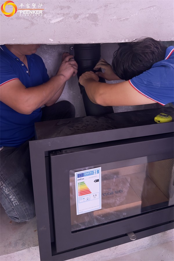 鎮江紫金7號丹麥Morso 5660嵌入壁爐安裝.jpg