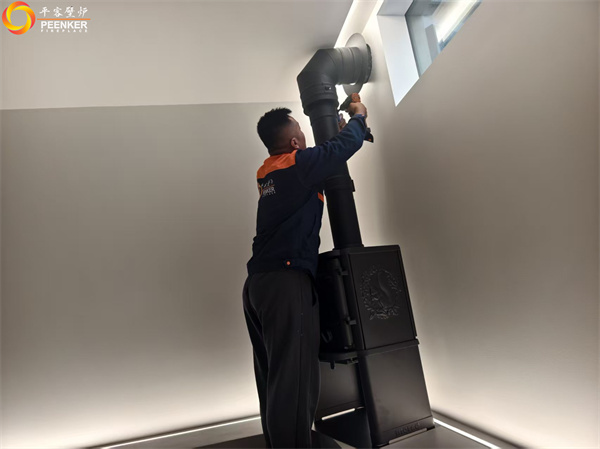 合肥別墅地下室丹麥Morso 2140壁爐安裝.jpg