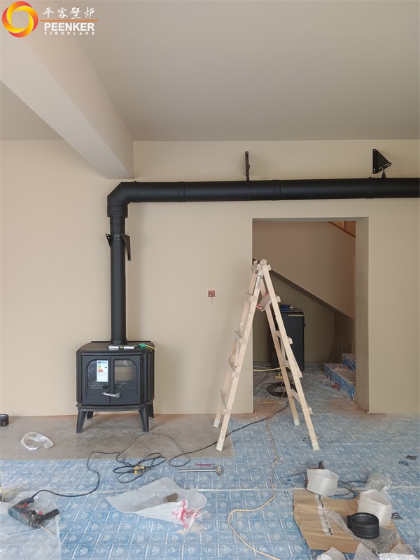 石家莊金華寺森林公園丹麥Morso 3640壁爐安裝.jpg